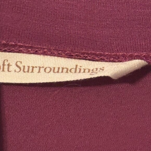 Soft Surroundings Womens Ruched Cowl Neck Top Size Medium Viscose/Spandex top - Picture 6 of 11